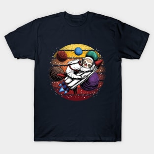 Sloth Astronaut - Funny Sleepy Sloth in Outer Space T-Shirt